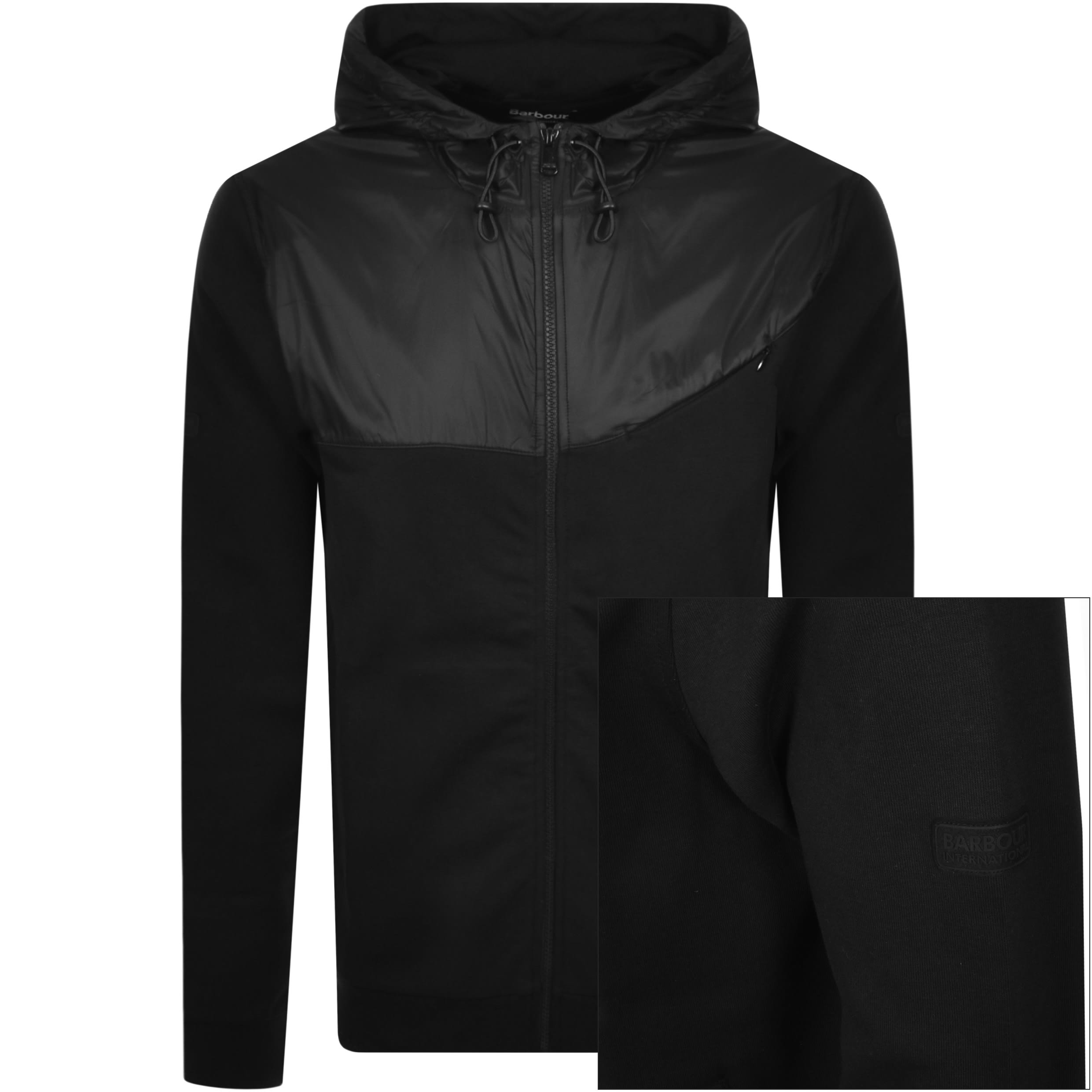 Alternative Image for ProductBarbour International Saddle Hoodie Black1